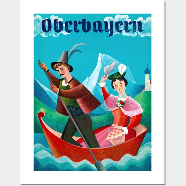 Vintage Travel Poster Germany Oberbayern Upper Bavaria Wall Art by vintagetreasure